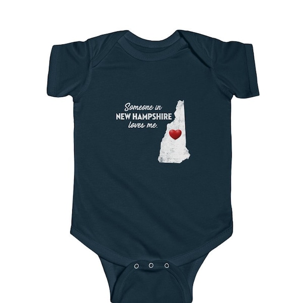 New Hampshire Onesie - Someone In New Hampshire Loves Me - New Hampshire Baby Infant Onesie - NH Cotton Baby Tee - New Hampshire Gift