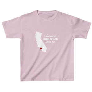 Long Beach Kids Tee - Someone in Long Beach, California Loves Me - Long Beach Kids Cotton T-Shirt