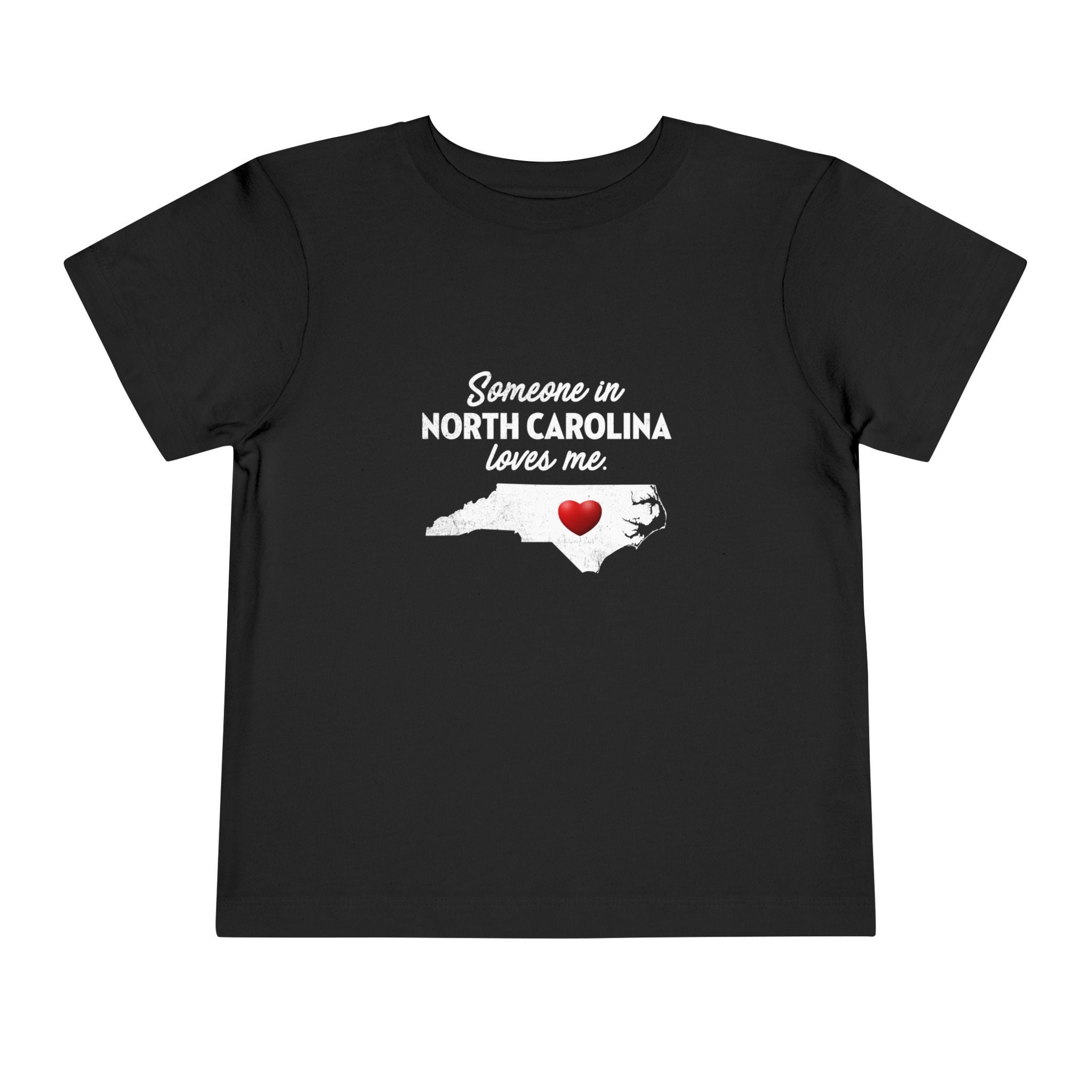 T-shirt pour tout-petit de Caroline du Nord - Quelqu'un en Caroline du Nord m'aime - T-shirt en coton pour tout-petit de Caroline du Nord - T-shirt NC