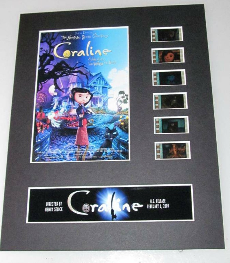 Coraline 2009 animation 8x10 Dakota Fanning Teri Hatcher Henry Selick theatrical 35mm Movie Film Cell display image 1