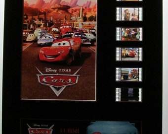 CARS 2006 Disney Pixar Animation Owen Wilson Larry the Cable  Guy 35mm Movie Film Cell Display 8x10 Presentation