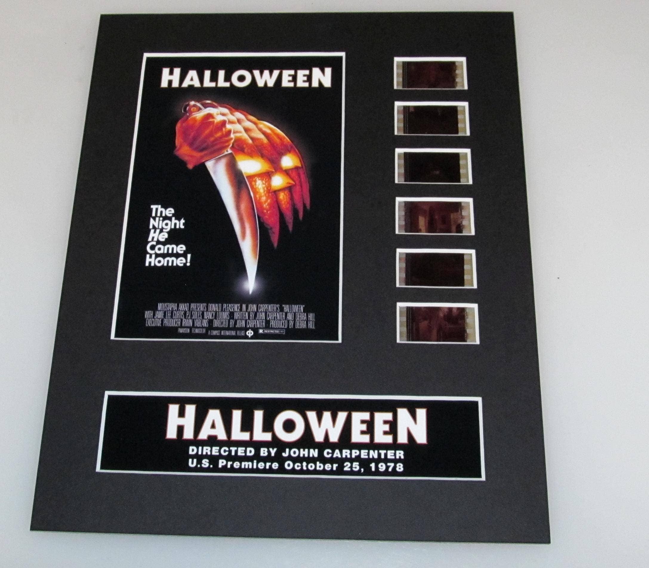 HALLOWEEN, Original Blue Ratings Box Horror Movie Poster starring Jamie Lee  Curtis - Original Vintage Movie Posters