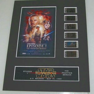 Star Wars Episode I The Phantom Menace 1999 8x10 theatrical 35mm Movie Film Cell display