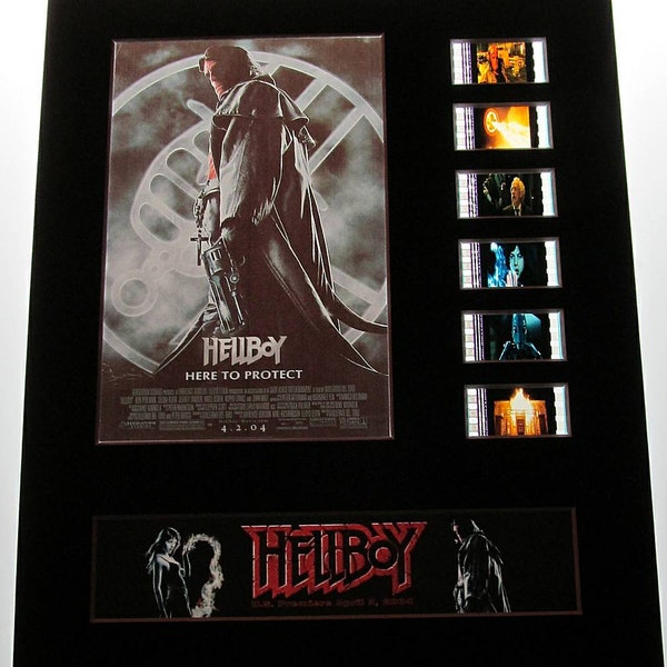 HELLBOY Guillermo Del Toro Ron Pearlman 2004 Horror 35mm Movie Film Cell Display 8x10 Presentation