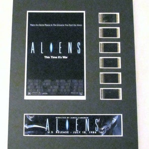 ALIENS 1986 James Cameron Sigourney Weaver 35mm Movie Theatrical Film Cell Display 8x10 Presentation Alien 2