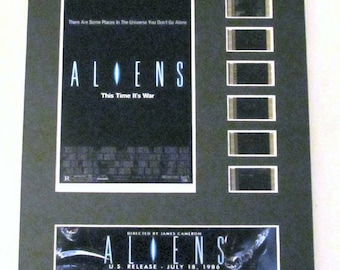 ALIENS 1986 James Cameron Sigourney Weaver 35mm Movie Theatrical Film Cell Display 8x10 Presentation Alien 2