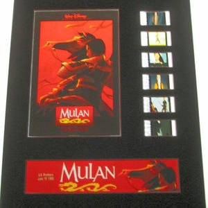 Mulan 1998 Ming-Na Wen Eddie Murphy Walt Disney animated 8x10 theatrical 35mm Movie Film Cell display