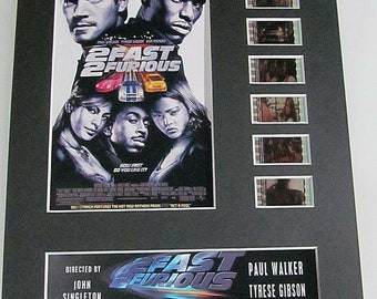 2 Fast 2 Furious 2003 Paul Walker Tyrese Gibson 8x10 theatrical 35mm Movie Film Cell display