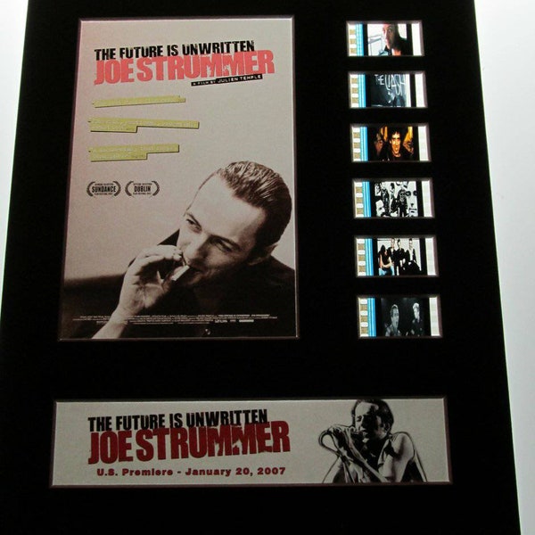 JOE STRUMMER: The Future is Unwritten The Clash Music 35mm Movie Film Cell Display 8x10 Presentation