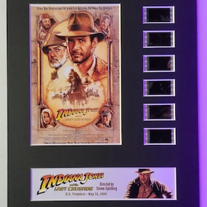 Indiana Jones & the Last Crusade 1989 Harrison Ford theatrical 35mm Movie Film Cell Display 8x10 Presentation