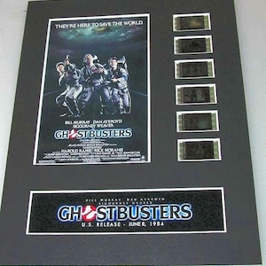 GHOSTBUSTERS 1984 Bill Murry Dan Aykroyd 35mm Movie Film Cell Display 8x10 Presentation Horror Comedy