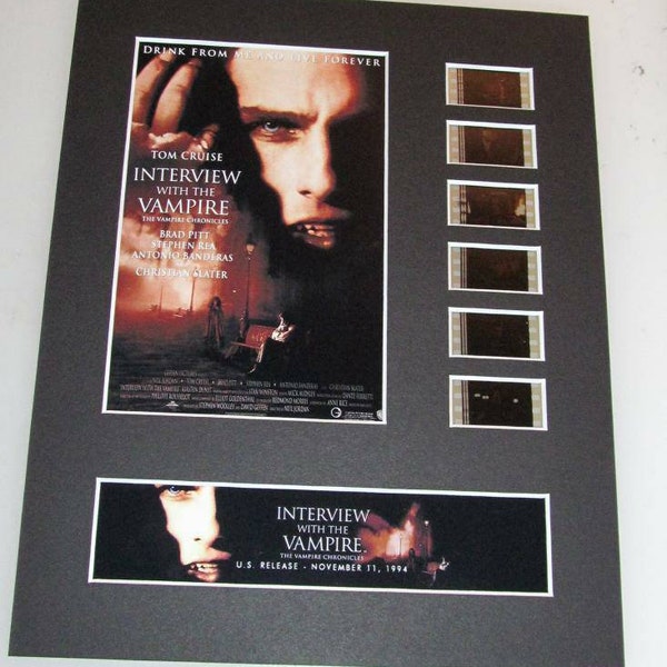 Interview with the Vampire 1994 Brad Pitt Tom Cruise Anne Rice chronicles horror 8x10 theatrical 35mm Movie Film Cell display