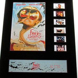 Fear & Loathing in Las Vegas 1998 Johnny Depp Benicio Del Toro Hunter S Thompson 8x10 theatrical 35mm Movie Film Cell display