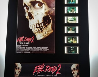 Evil Dead 2 1987 Bruce Campbell Sam Raimi horror 8x10 theatrical 35mm Movie Film Cell display