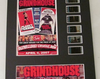 GRINDHOUSE Quentin Tarantino Robert Rodriguez 2007 Death Proof Planet Terror 35mm Movie Film Cell Display 8x10 Presentation Horror