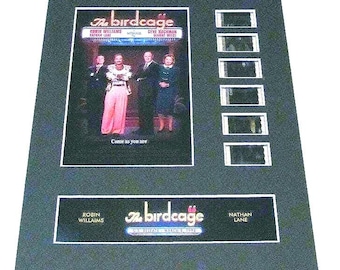 THE BIRDCAGE Robin Williams Nathan Lane 35mm Movie Film Cell Display 8x10 Presentation
