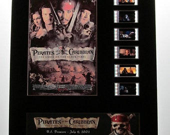 PIRATES of the CARIBBEAN: The Curse of the Black Pearl 2003 35mm Movie Film Cell Display 8x10 Presentation Disney Johnny Depp