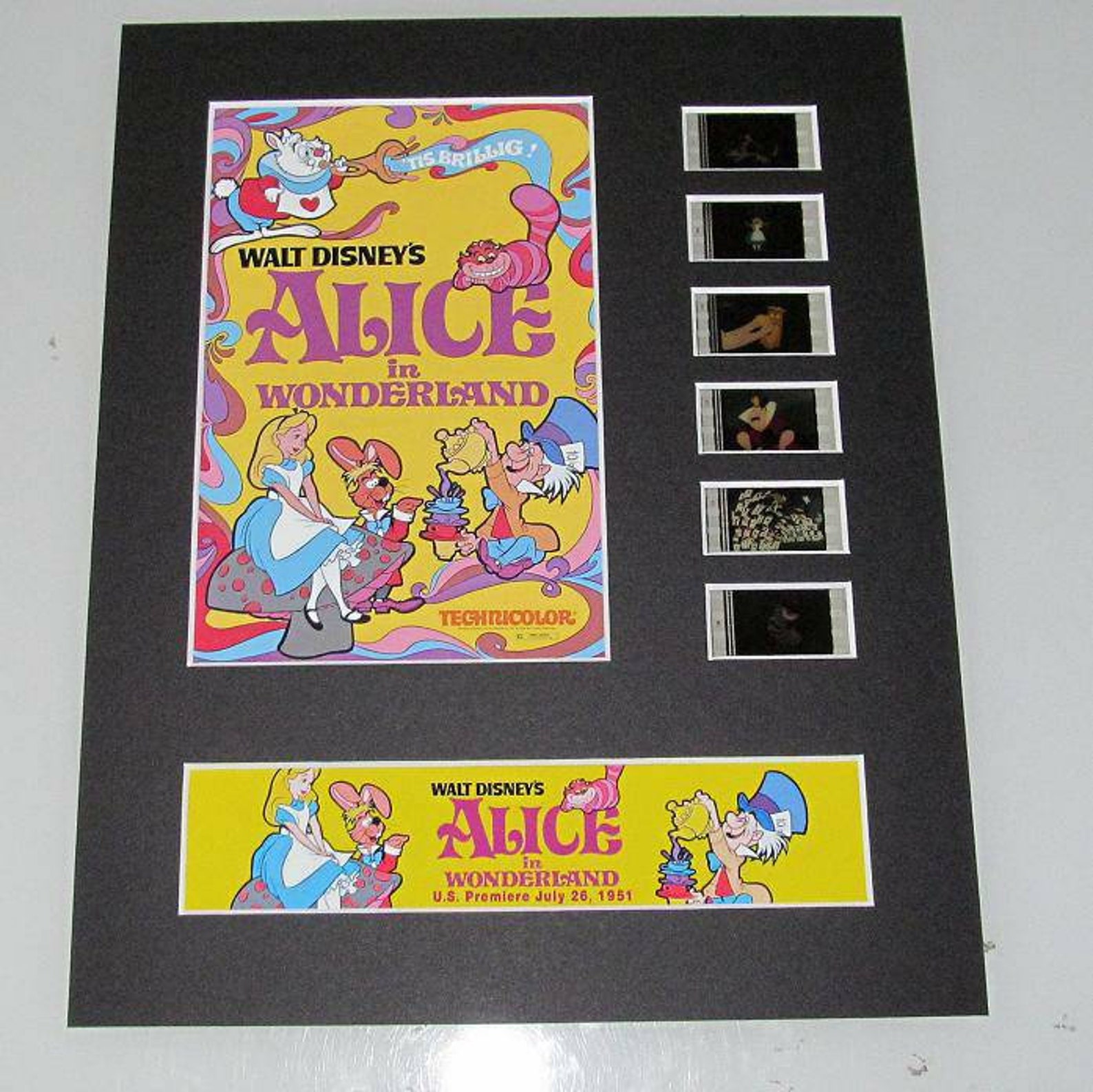 Alice in Wonderland Disney 35mm Movie Film Cell Display 8x10 ...