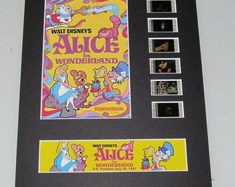 Alice in Wonderland Disney 35mm Movie Film Cell Display 8x10 Presentation Animated