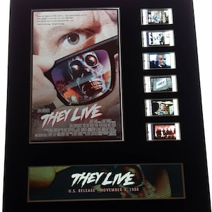 THEY LIVE John Carpenter Roddy Piper 1988 theatrical 35mm Movie Film Cell Display 8x10 Presentation Horror