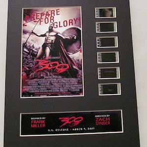 300 Frank Miller Gerard Butler 2006 Sparta 8x10 theatrical 35mm Movie Film Cell display