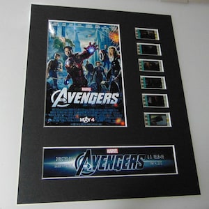 Marvel&#39;s THE AVENGERS Captain America Iron Man Thor Hulk 2012 theatrical 35mm Movie Film Cell Display 8x10 Presentation