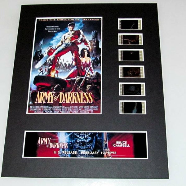 Army of Darkness 1992 Evil Dead 3 Bruce Campbell Sam Raimi horror 8x10 theatrical 35mm Movie Film Cell display