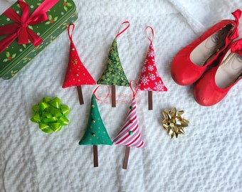 Christmas Fabric Ornaments,  Holiday Ornaments,  Yule Tree Ornaments,  Handmade Ornaments