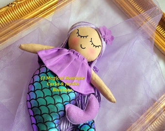 Mermaid dolls,  Lavender Mermaid dolls,  Handmade Mermaid dolls
