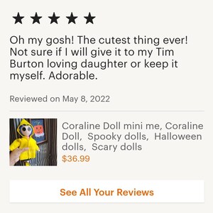 Coraline Doll, Coraline Doll mini me , Spooky dolls, Halloween dolls image 10