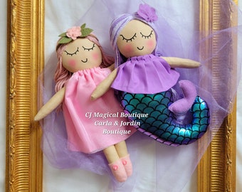 Lavender Mermaid dolls,  Handmade Mermaid dolls