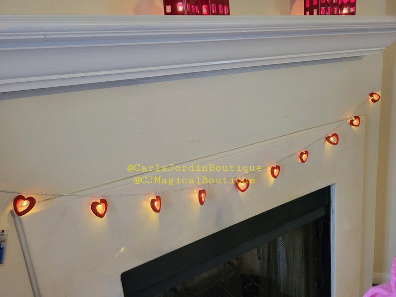 Heart Shaped String Lights Valentine's Day LED Lights Etsy