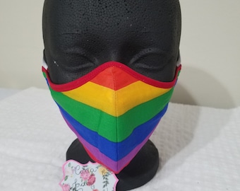 Rainbow Face masks,  Rainbow Face Masks, face masks with filter,  Washable face masks, fabric face masks,  Reusable face masks with filter