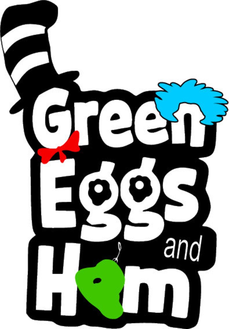 Dr Seuss Green eggs and ham svg Etsy