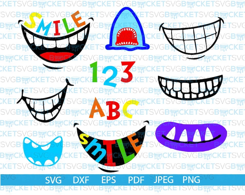 Download Teeth smile face mask svg Funny face svg | Etsy