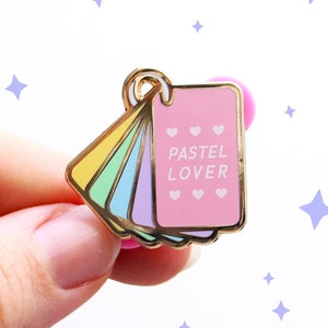 Pastel Rainbow Swatch Book Enamel Pin | Accessories, Pin Flair | Yume Moon Studio