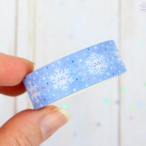 Snowflakes Buddies Washi Tape -  Decorative masking tape | Stationery, Scrapbooking, Bullet Journal | Yume Moon Studio