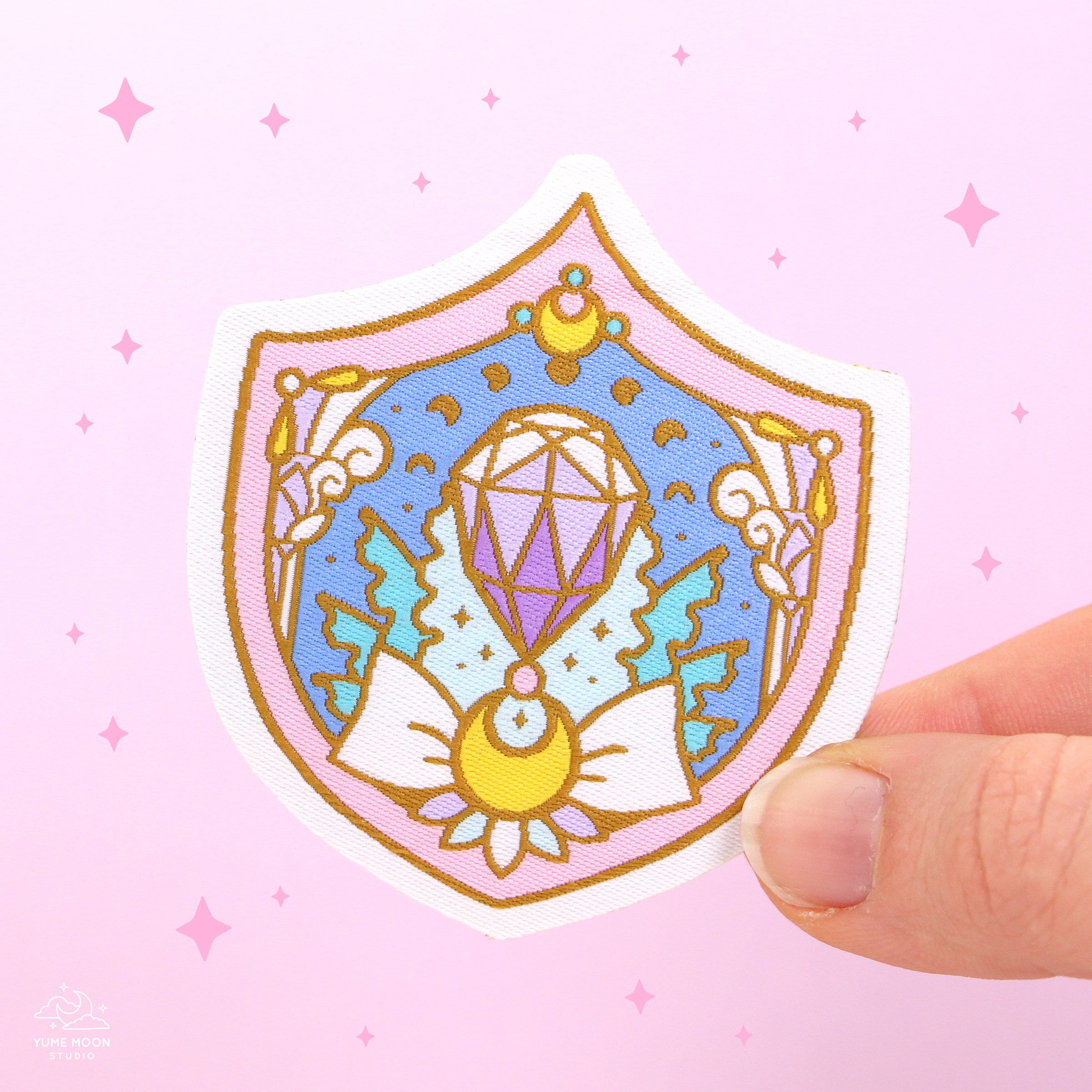 Moon Crystal Flower Patch Iron-on Patches Cute Peony Tattoo Sailor Moon 
