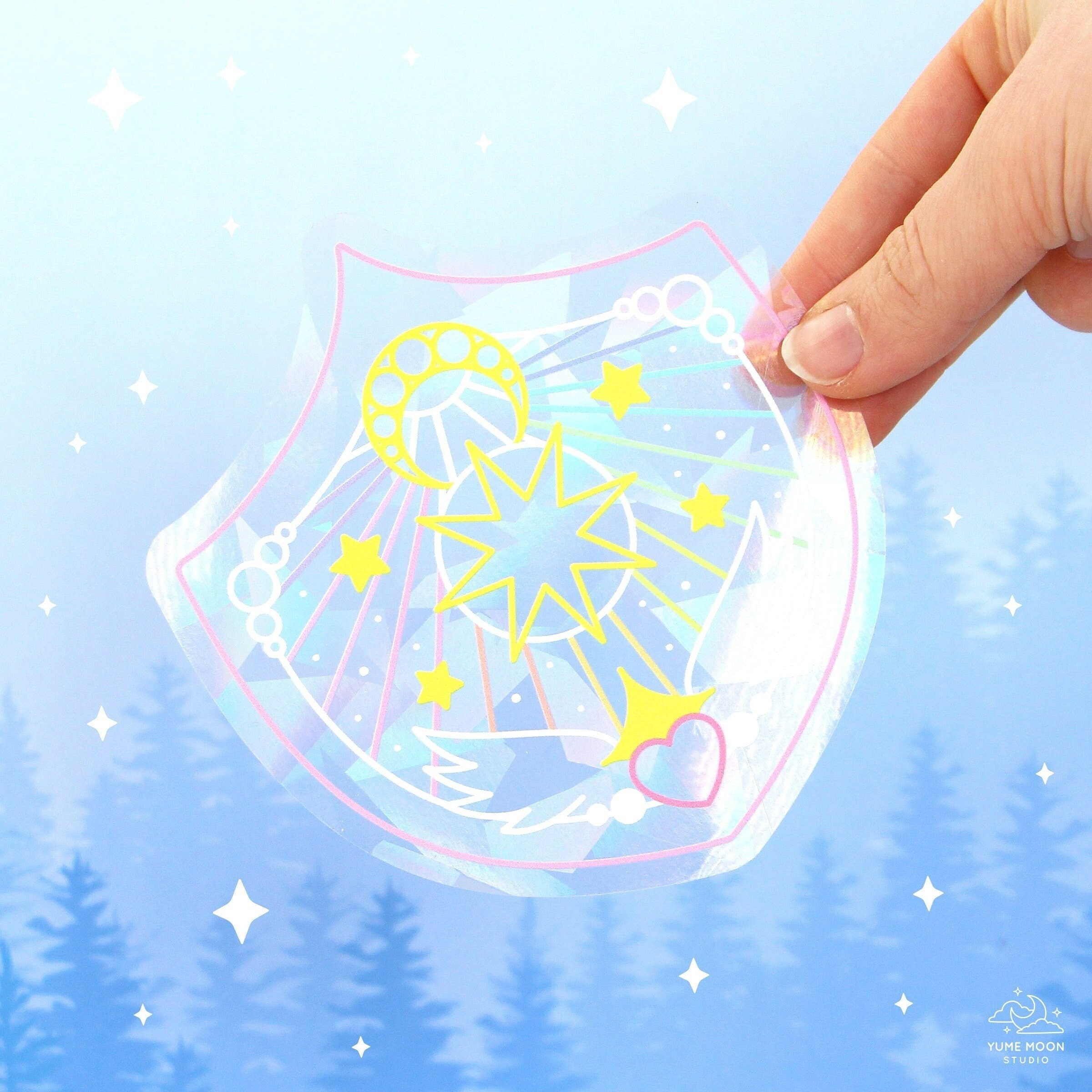 Décalcomanie de Fenêtre Star Shield Suncatcher | Accessoires, Pin Flair Yume Moon Studio