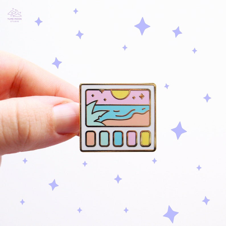 Beach Scenery Swatches Enamel Pin