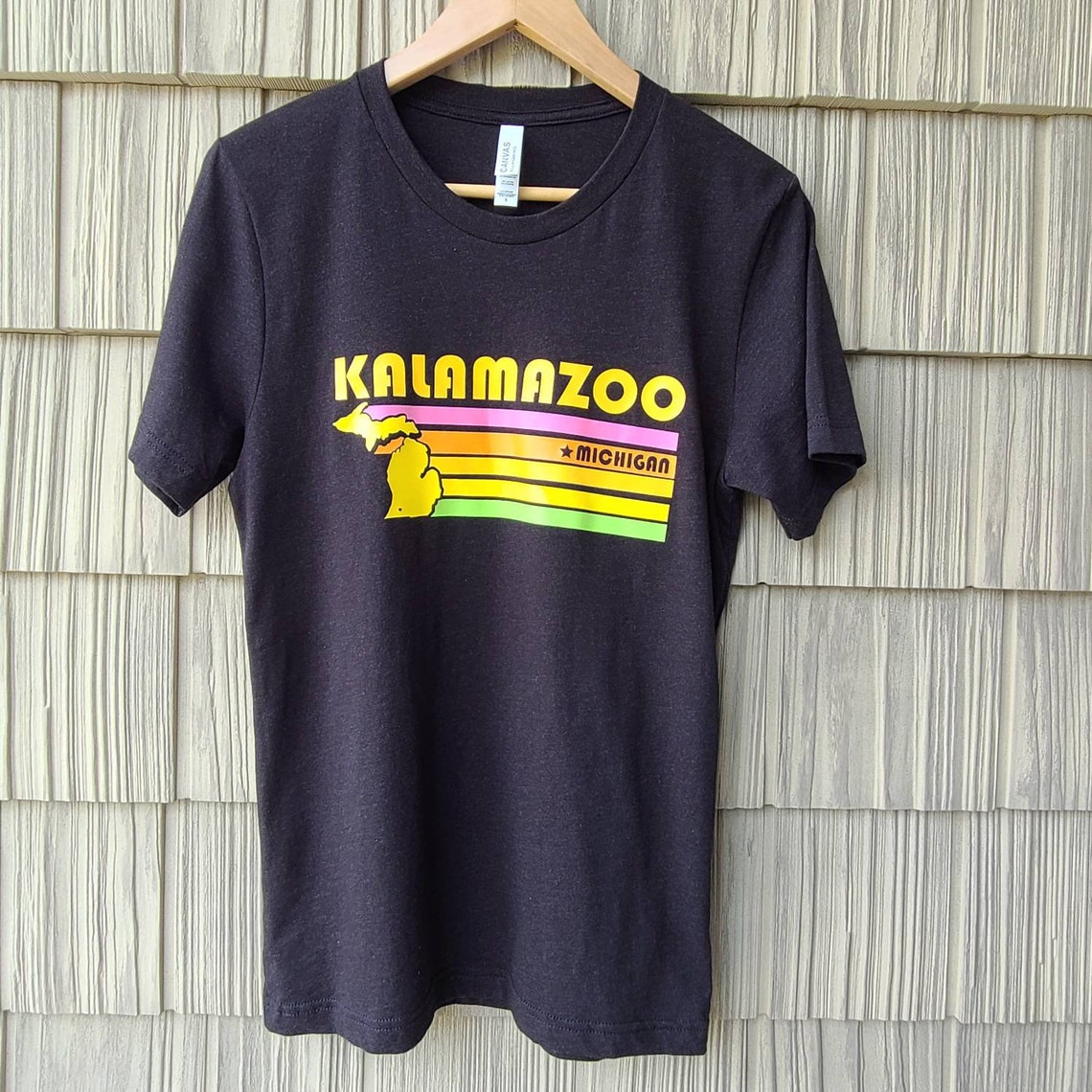 Unisex Kalamazoo Michigan Tshirt/ Colorful Shirt/ Heart Etsy