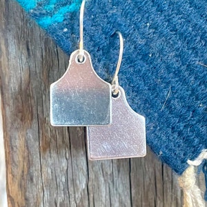 Plain Cow Ear Tag Earrings