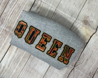 Queen varsity Kente sweatshirt