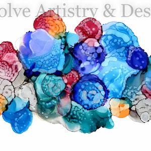 MICROSCOPIC ADVENTURES Abstract Alcohol Ink Art Print, Alcohol Ink Art, Abstract Art