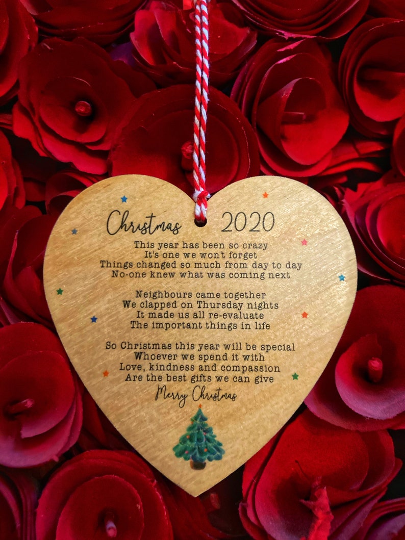 Christmas 2020 Lockdown Wooden Bauble Decoration Ornament Tree Etsy