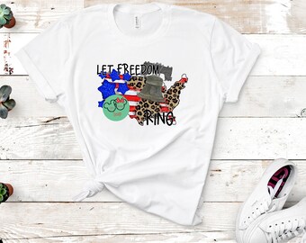 4. Juli, lassen Sie Freiheit Ring Leopard Druck, USA, 4. Juli, Unabhängigkeitstag, Feuerwerk, 1776, PNG/JPEG, gebleichte Designs, Sublimation,