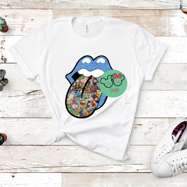 Toy Story Rolling Stone lips, Kiss lips, tongue, SUBLIMATION jpeg, png