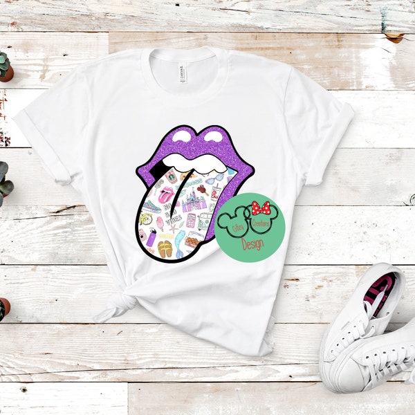 Mainstreet, parks, treats, food Rolling Stone lips, Kiss lips, tongue, SUBLIMATION jpeg, png