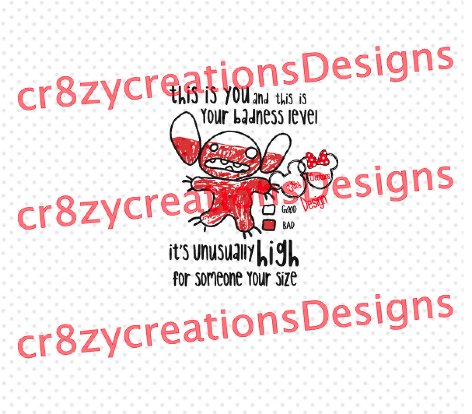 Stitch este es tu nivel de maldad svg Lilo y Stitch Stitch - Etsy México