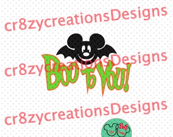 M Mouse Boo to you halloween svg, M Mouse svg, Boy Mouse svg Studio3, JPEG,PNG
